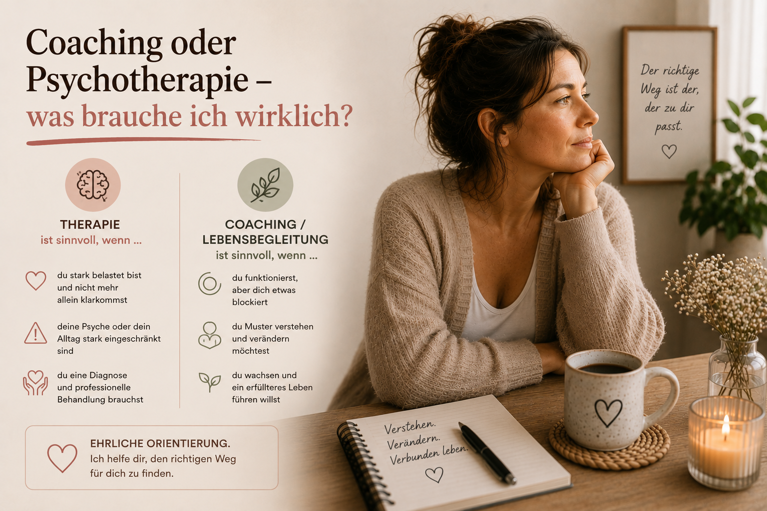 Coaching oder Psychotherapie – was brauche ich wirklich?